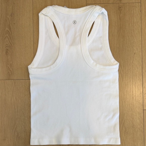 Reflex White Ribbed Tank Top - Picture 4 of 5